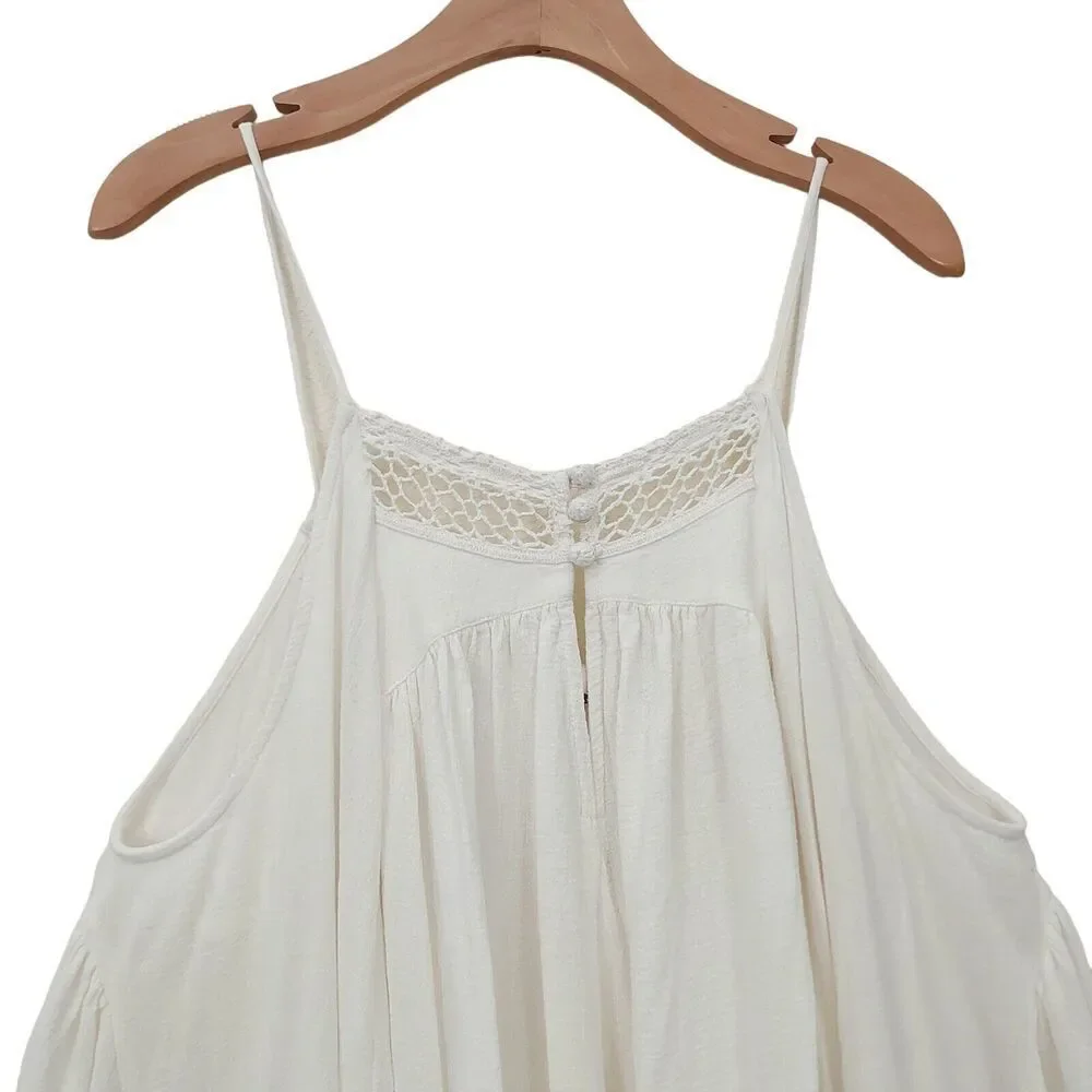 Free People Endless Mancora Maxi Dress Womens Small Ivory Boho Cottagecore